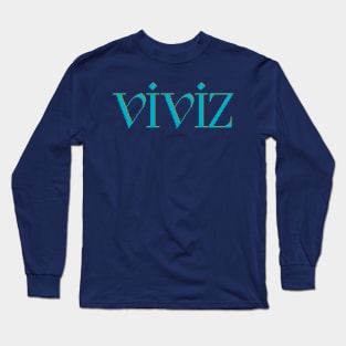 8bits style Viviz logo - 비비지 Long Sleeve T-Shirt